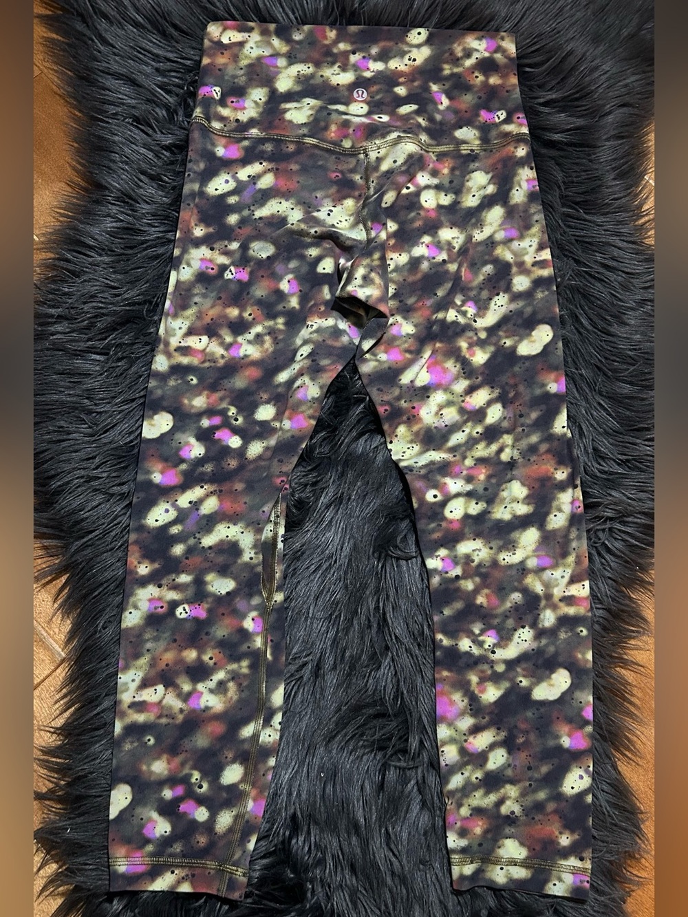 Lululemon Align High-Rise Pant 25"Soft Focus Splatter Green Multi High-Waist Sz6 - Picture 7 of 7